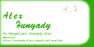 alex hunyady business card